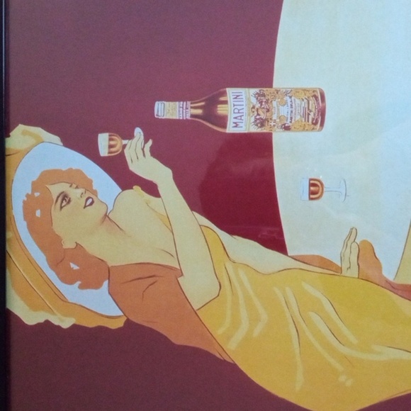 Framed Vintage Martini Vermouth advertising poster - Picture 3 of 5